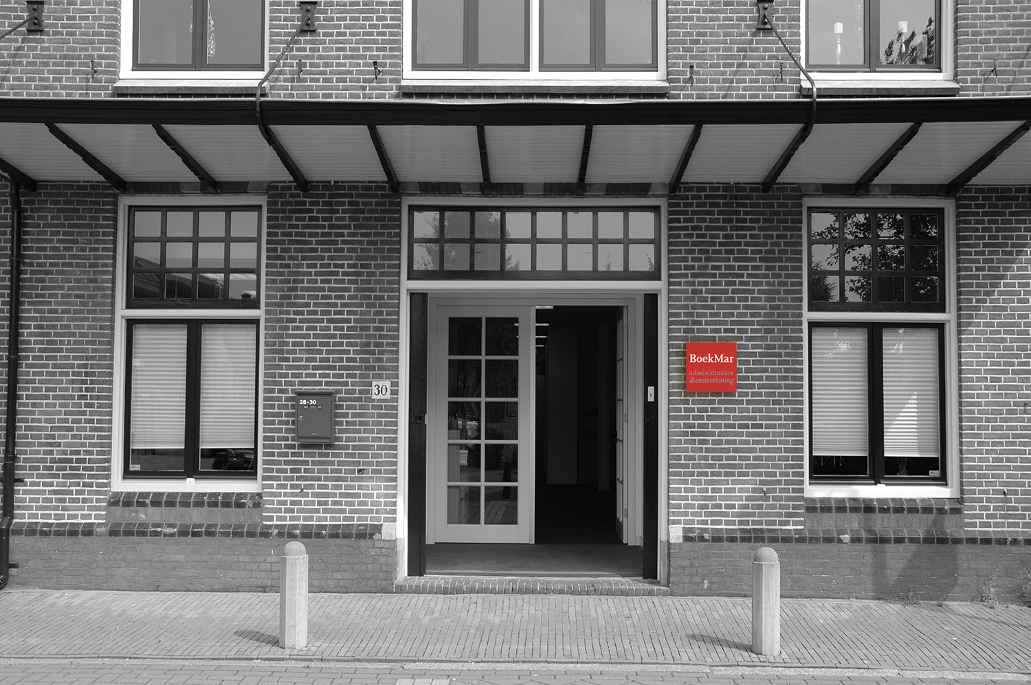 Administratiekantoor BoekMar is gevestigd in een karakteristiek pand in het centrum van Bodegraven